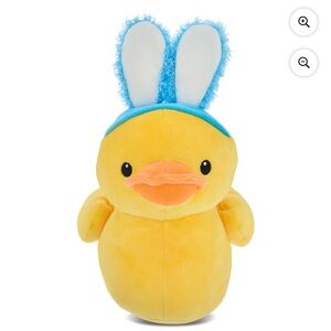 Yellow Duck with Bunny Ears Stuffed Animal 8” NWT Easter 2026